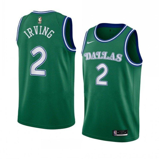 Men's Dallas Mavericks #2 Kyrie Irving Green Classic Edition Stitched Basketball Jersey