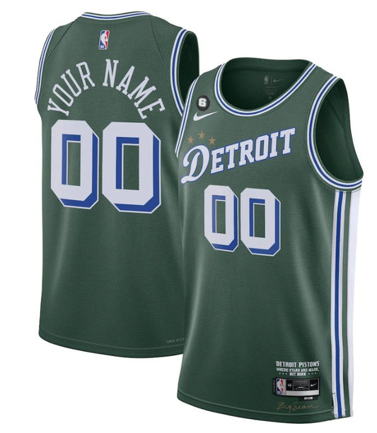 Detroit Pistons Active Player Custom Green 2022/23 City Edition With NO.6 Patch Stitched Jersey